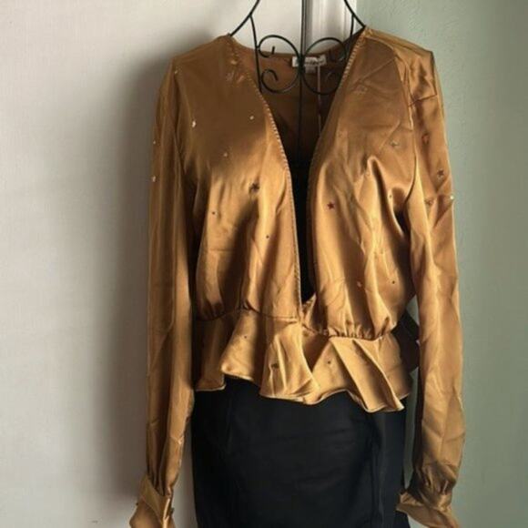 For Love and Lemons twinkle top camel L - Picture 7 of 8